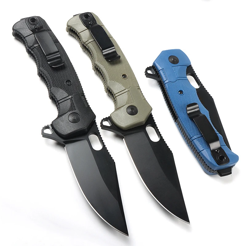 Portable Outdoor Camping Pocket Fold Knife 5CR15 Blade Nylon Glass Fiber Handle Hunt Survival Tactical Knives Utility EDC Tools