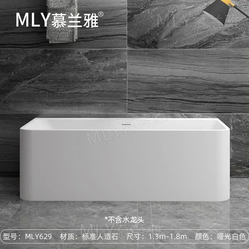 

AIndependent integrated bathtub Double bathtub Rectangle artificial stone bathtub