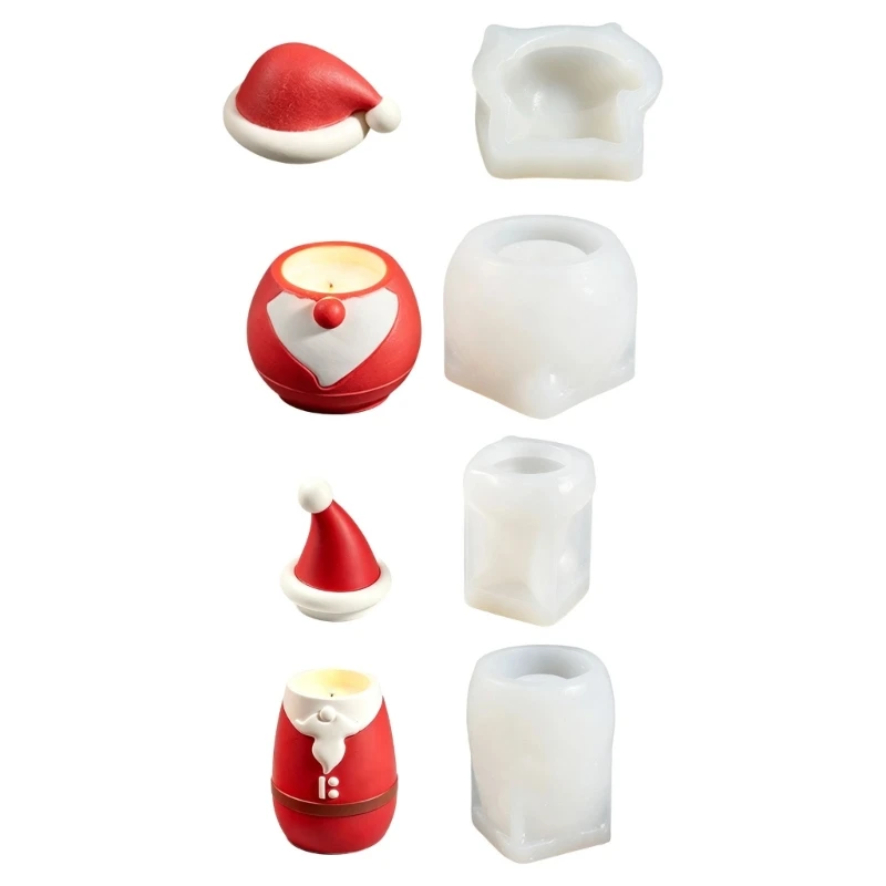 Christmas Santa Craft Form for Candle Jar Holiday Projects with Flexible Body and Character Profile for Display Use 37JD