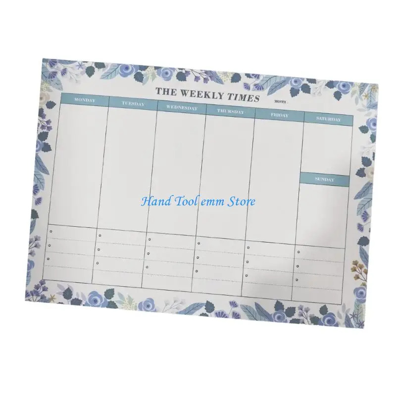 H37F Multipurpose Tearable Note Pad 60 Sheets Tearable Planner Notebook 24.5X17.5cm For Schedules Appointments And Deadlines