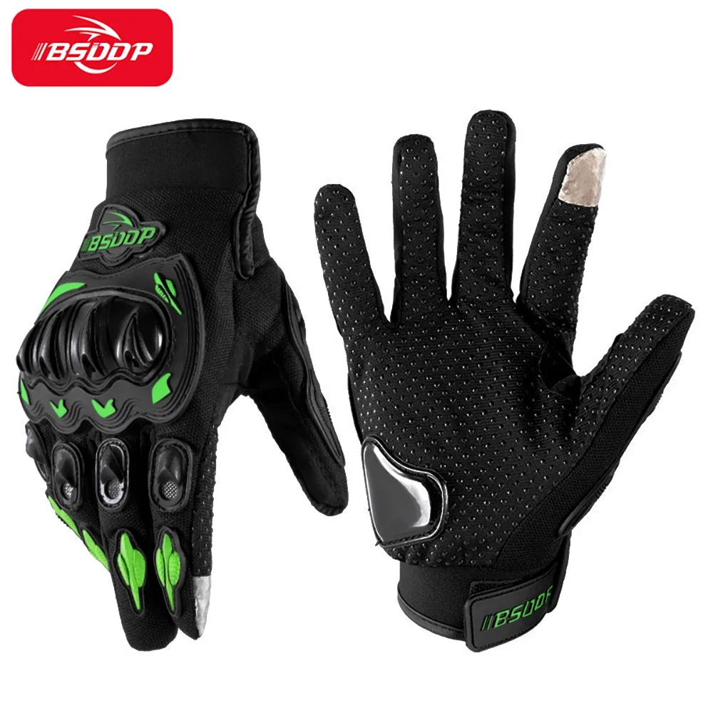 Moto Motorcycle Protect Racing Glove Cycling Riding Men Anti-drop Four-season Breathable Full Finger Knight Touch Screen Gloves