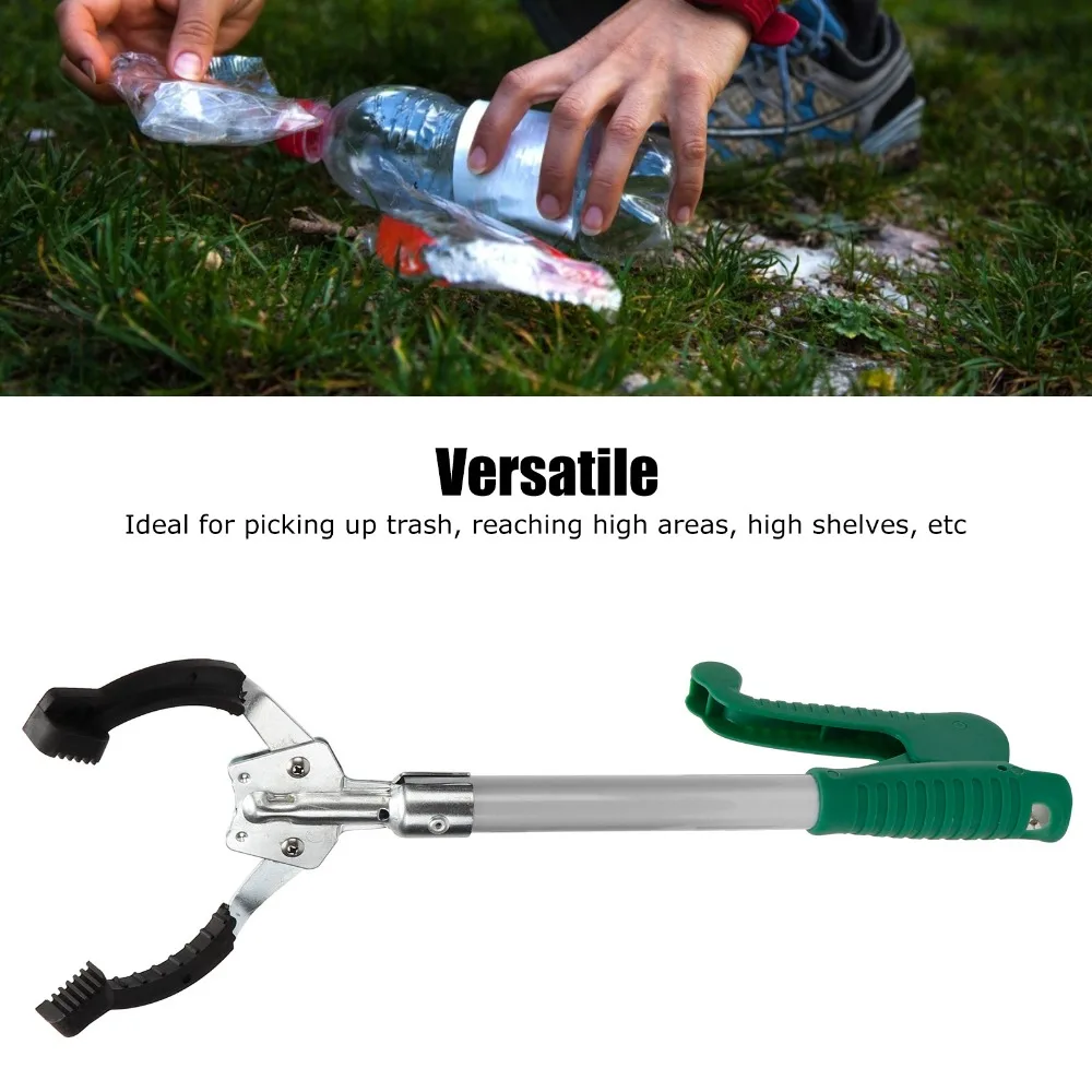 Labor Saving Lightweight Pickup Tool Long Handle Portable Garbage Clip Sturdy Reacher Grabber Outdoor Clean
