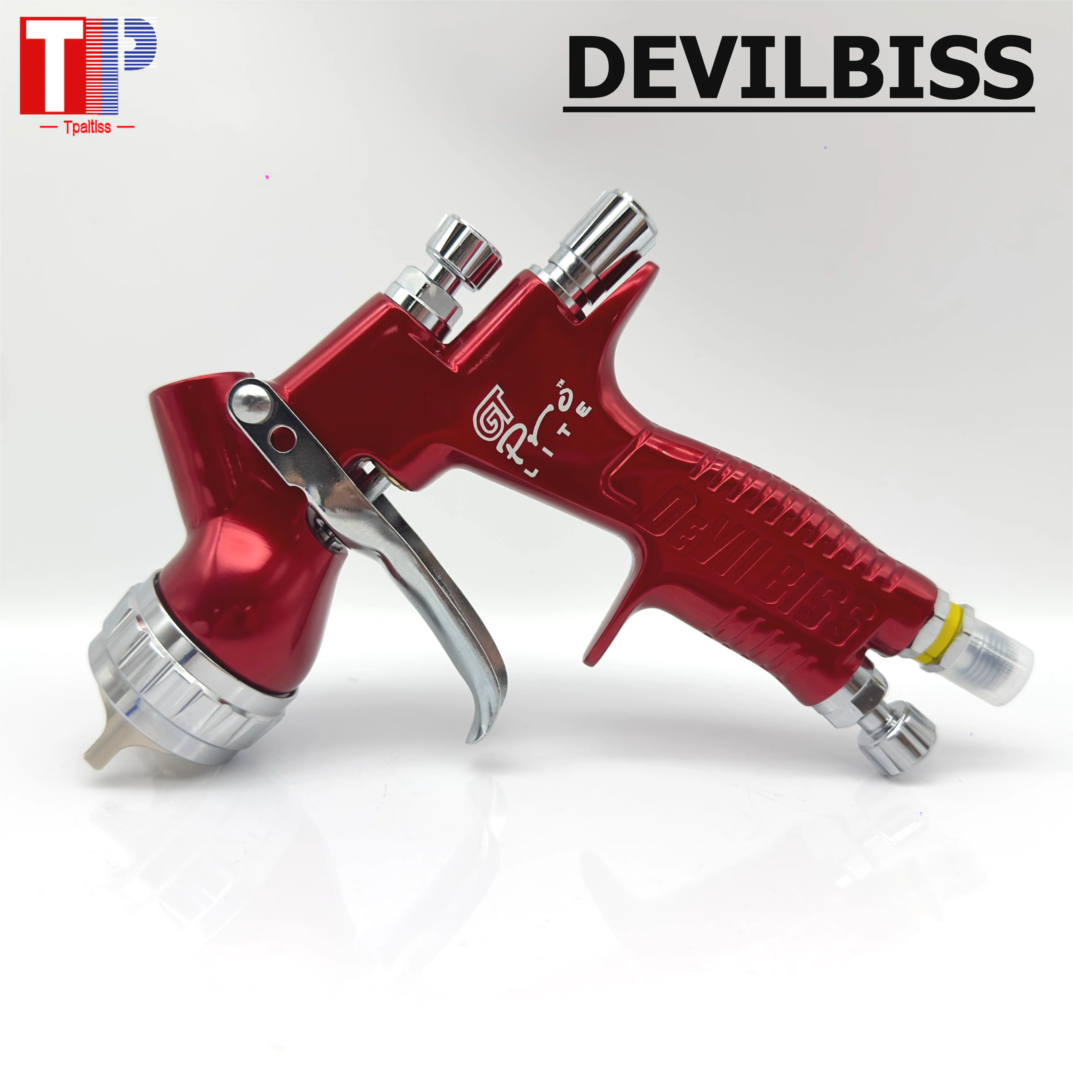 

Краскопульт Tpaitlss Red Carved GTl Pro с соплом Te20/t110-1.3/1.8мм для смешивания стеклянных и водных красок, для DEVL(I)LBLSS