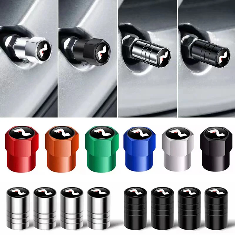 High-quality Metal Car Wheel Tire Valve Caps Seal Stem Caps N Logo Auto parts For Car Bike Bicycle Trucks Motorcycle Accessories