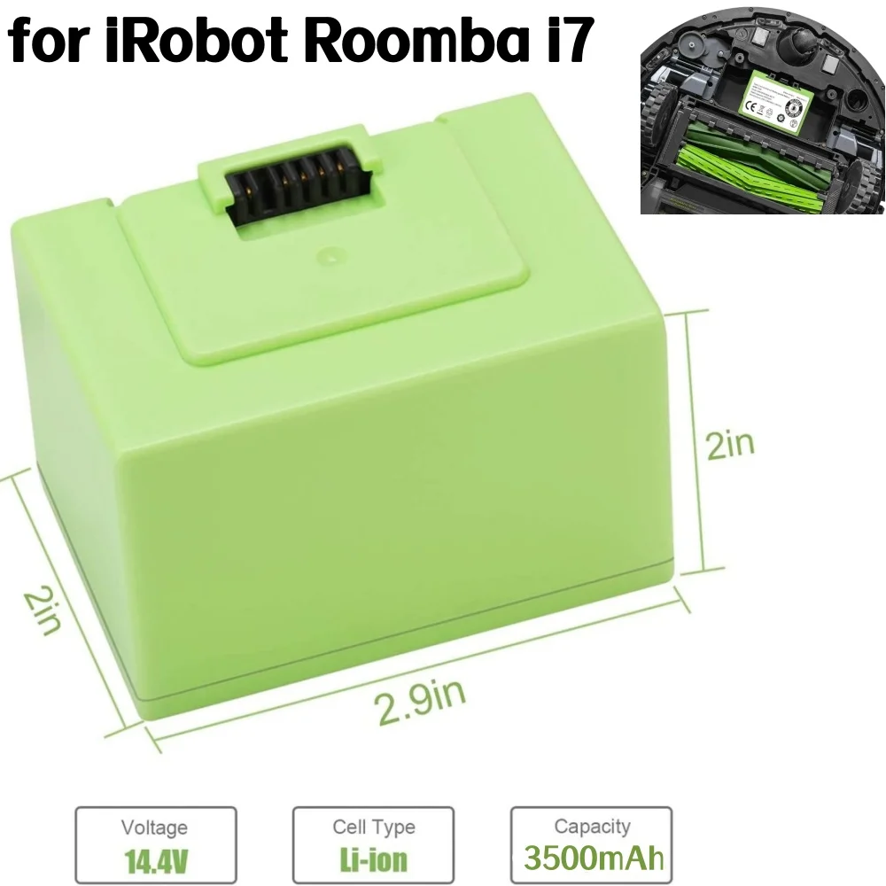 

14.4V 3500mAh Replacement Battery for iRobot Roomba i7/i3/i4/i5/i6/i8/J7/E5 Series,Li-ion Rechargeable Battery for VacuumCleaner