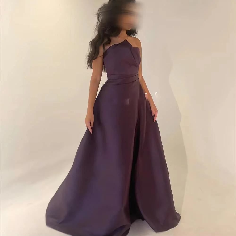 تخصيص رائعة سستة المرأة فستان حفلة موسيقية قارب الرقبة الساحرة ألف خط أكمام الطابق طول فستان الحفلات المرأة ثوب مسائي