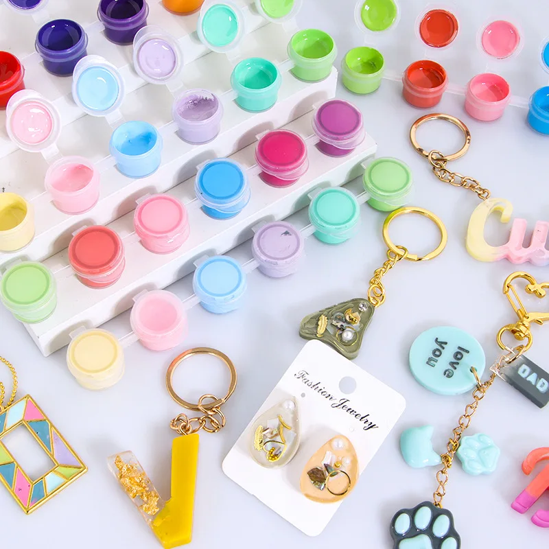 

6 цветов/набор, паста, пигмент, УФ-смола, жидкий краситель, краска, диффузия чернил для AB, смола, клей, краска, паста, сделай сам, ювелирные изделия, смоляная краска