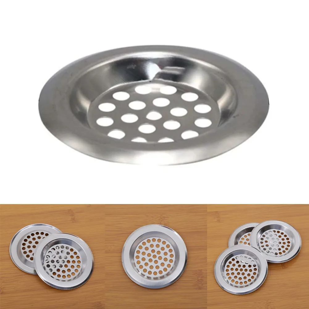 1pcs 60/75mm Stainless Steel Hair Filter Circle Vent Grille Cover Bath/Bathroom Sink Shower Drain Filter Cover Hair Catcher