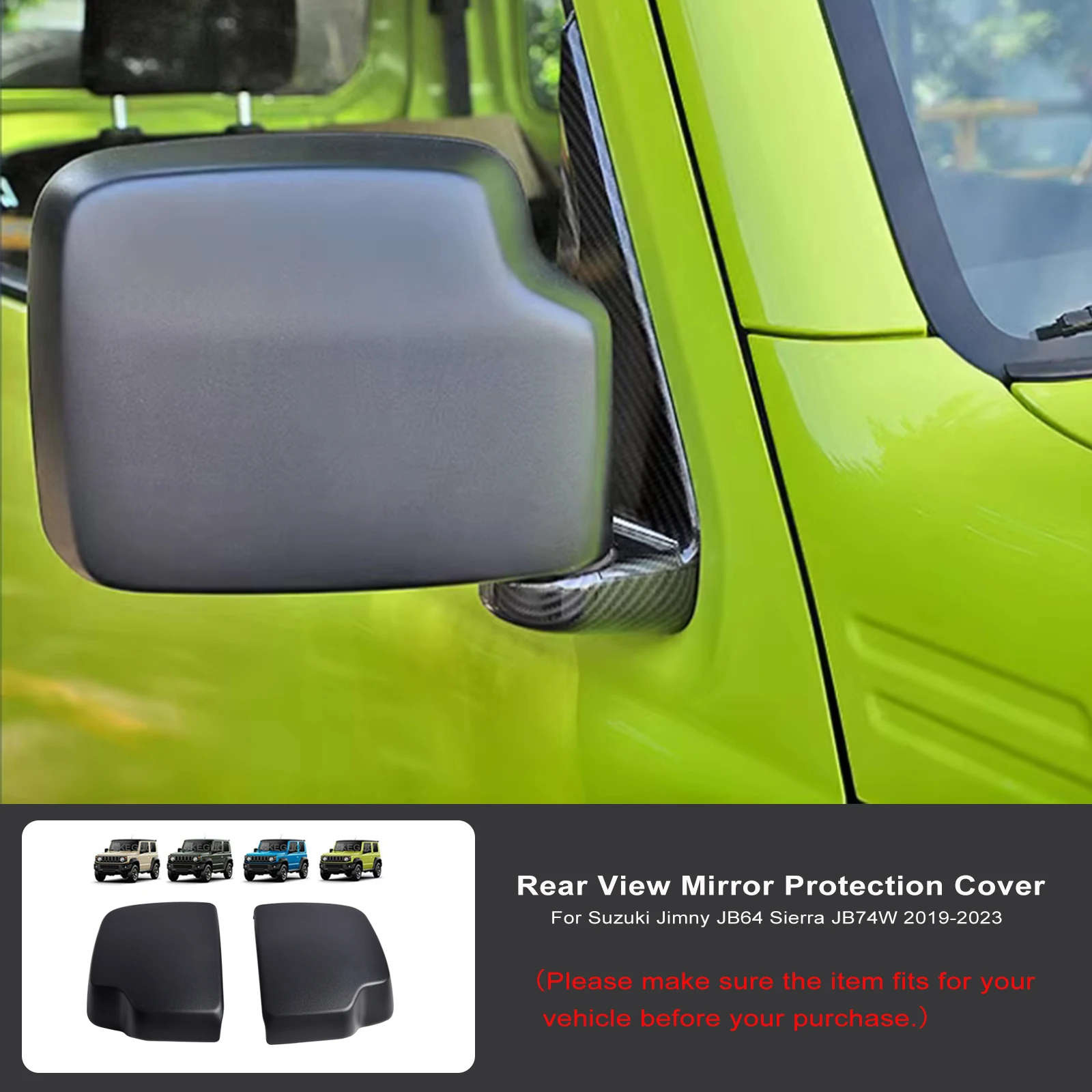 

Car Rearview Mirror Decoration Cover For Suzuki Jimny JB64 Sierra JB74W 2019 2023 Rear View Mirror Cover Exterior Accessories
