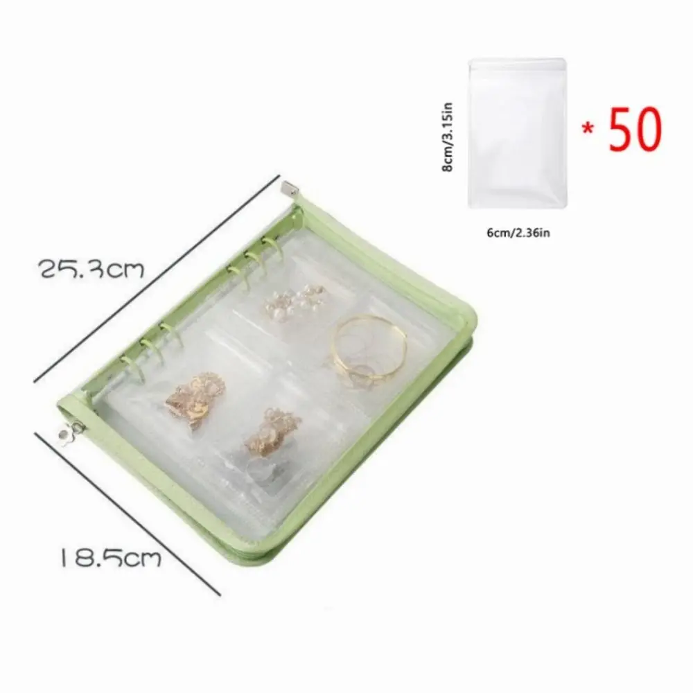 Portátil à prova de água colar brinco titular saco zip lock transparente álbumes de armazenamento de jóias anti-oxidação saco de jóias colar