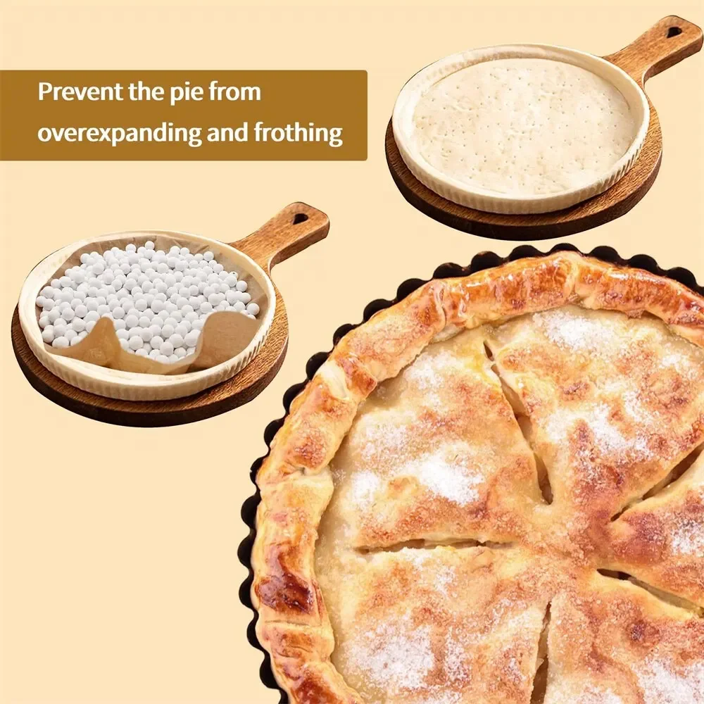 0.85mm Reusable Baking Beans Ceramic Pie Crust Weights for Cream Meringue Rhubarb Banoffee Blind Bake Pie Crust
