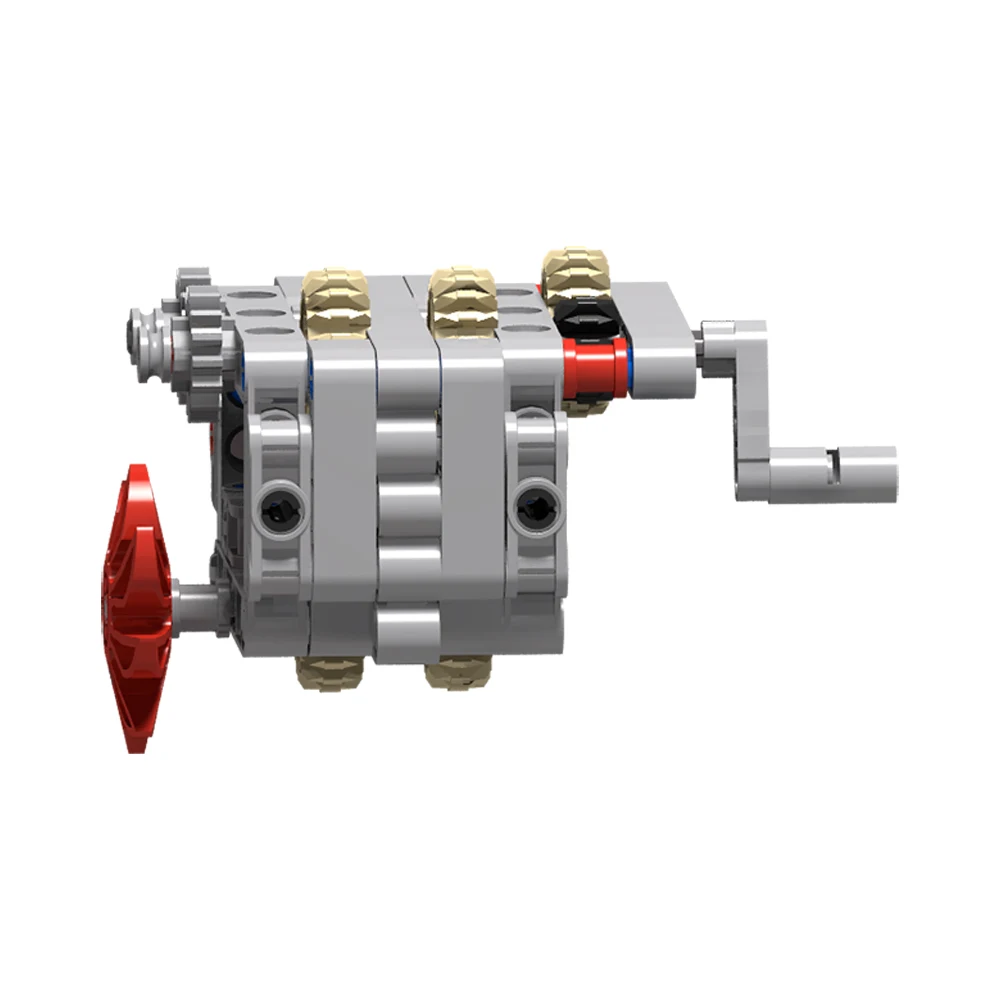 MOC 2 Speed Compact Gearbox Automatic Transmission Building Block Assembly High-tech Model 8883 Power Function M Motor Gift Kids