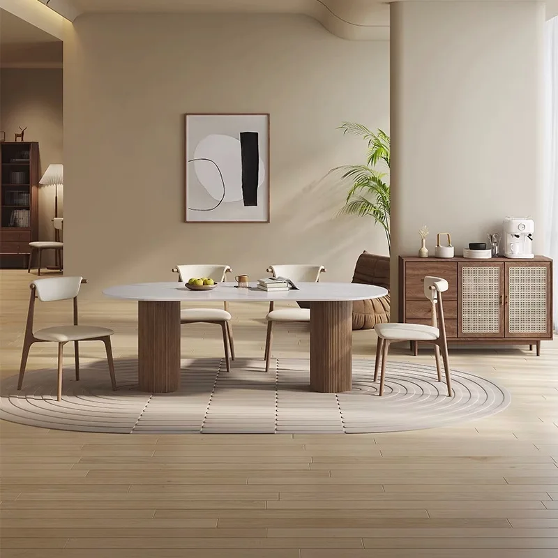 Nordic cream style solid wood dining chair light luxury simple modern home restaurant back  book table
