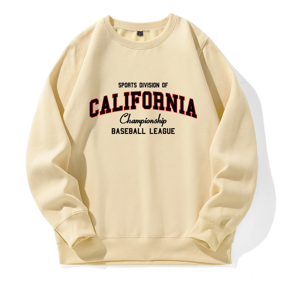 Sports Division California Ship Baseball League Mens Hoodies Loose Oversized Hooded Basic All Match Top Sports Street Sweatshirt