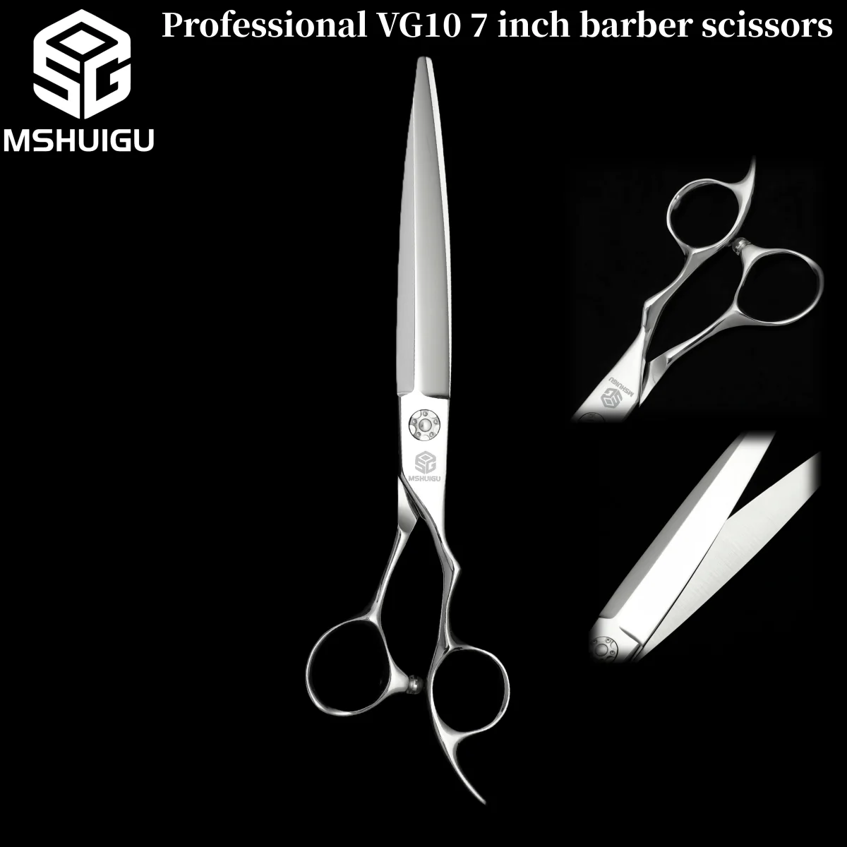 

MSHUIGU VG10 Professional Barber Scissors Set 7 Inches Multiple Gauge Thin Shears Suitable for thick hair cutting Salon Tools