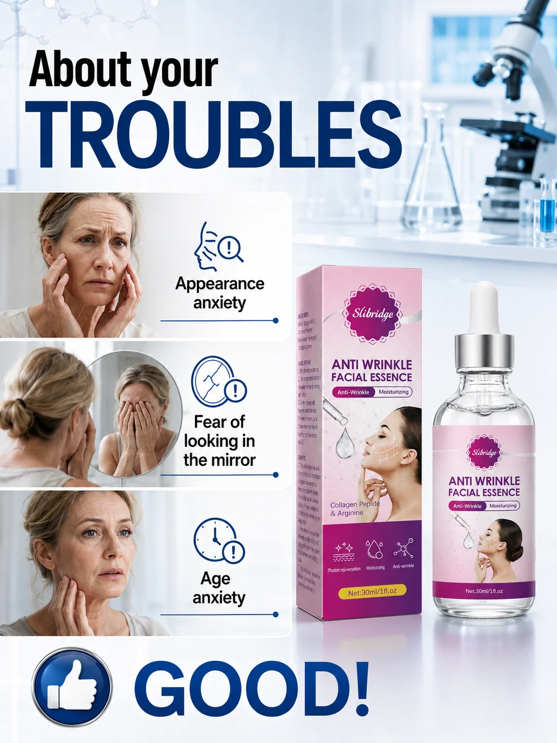 Collagen Care Facial Essence for Fine Lines, Skin Renewal, Firming and Deep Hydration