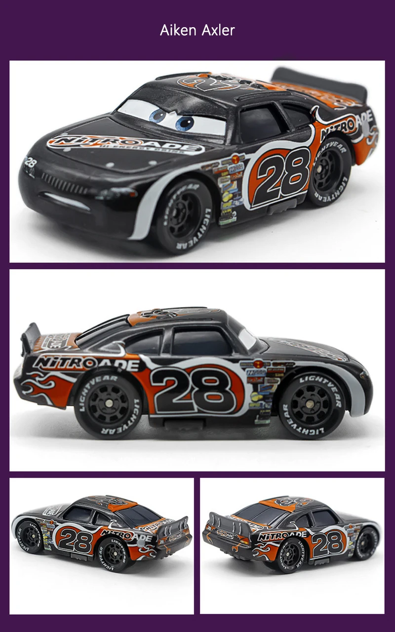 Spielzeugautos Piston Cup Racing Series Rennwagen McQueen Rusty Cornfuel Aiken Axler Chuck Armstrong Legierungs-Spielzeugauto Kindergeschenk – Detail 8