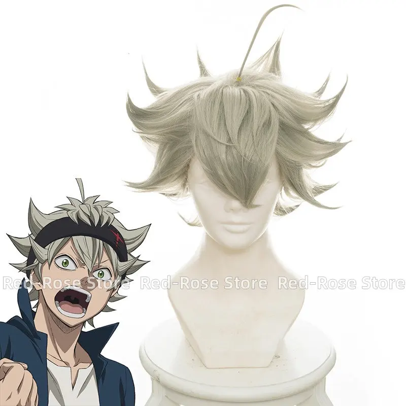Anime  Asta Gridelin Short Wig Cosplay Accessory Heat-resistant Fiber Cosplay Wig Costume Prop + Free Wig Cap