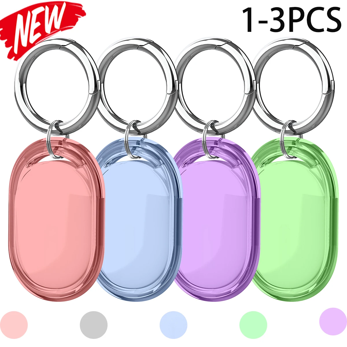 Full Coverage TPU Waterproof Case for xiaomi Tag - Anti-Loss Cover, Portable Protective Sleeve,keychain