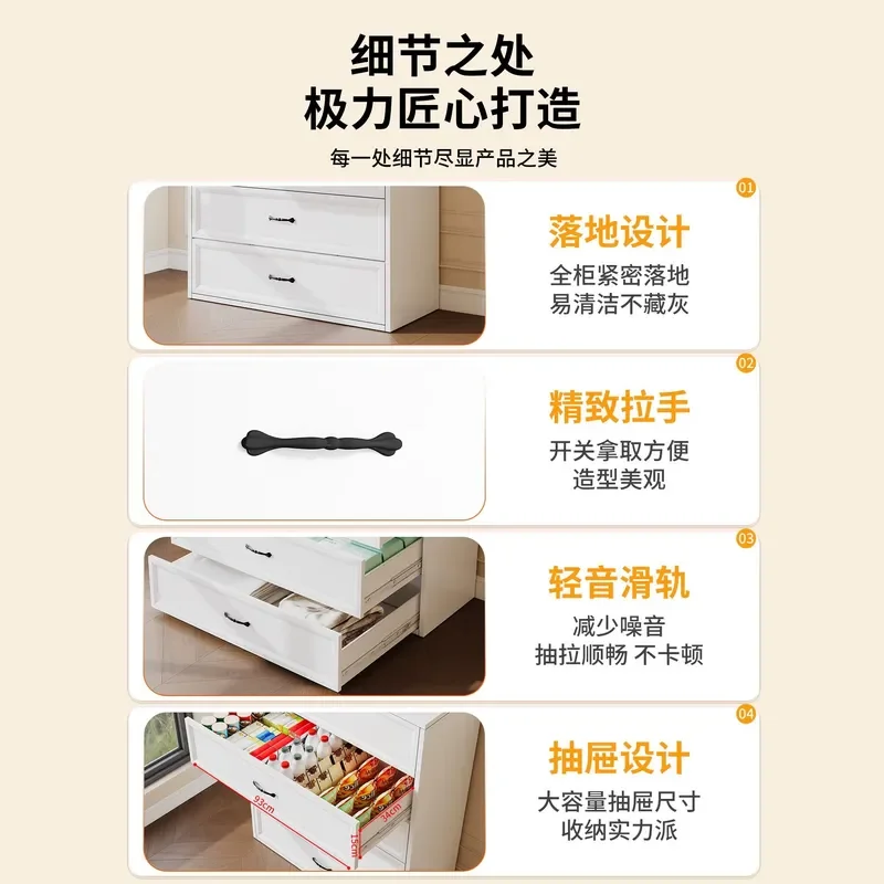 for Steel Chest Bedroom Bedside Cabinet Storage Locker Side Cabinet Iron Locker Wrought Iron Multi-layer Drawer Chest of