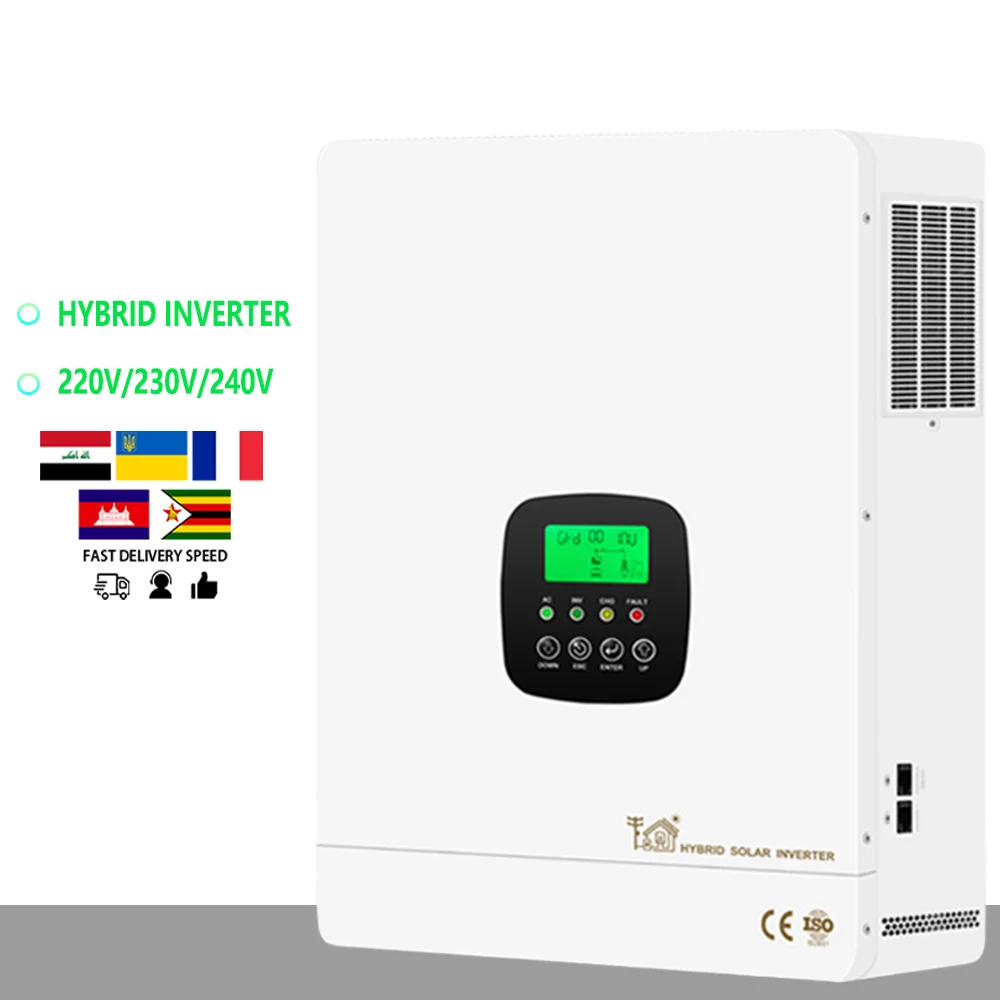 3KW Single-Phase 220V-240V Built-In WiFi MPPT Frequency Converter Drive Inverter with Customizable Logo for Motor Speed Control