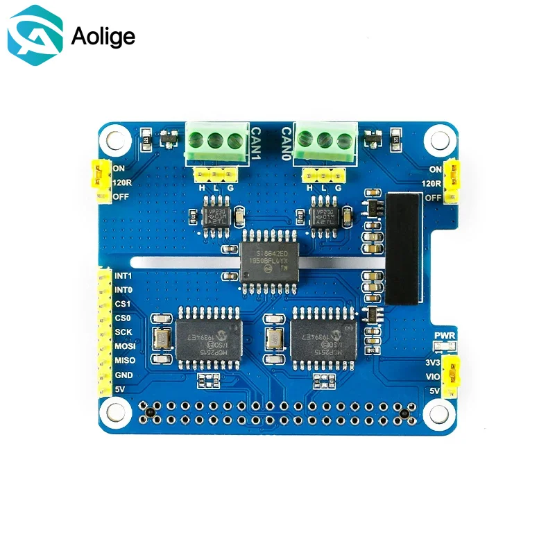 

Raspberry Pi Dual-channel Isolated CAN Bus Expansion Development Board Module MCP2515 SN65HVD230 2-Channel For Arduino STM32 Ras
