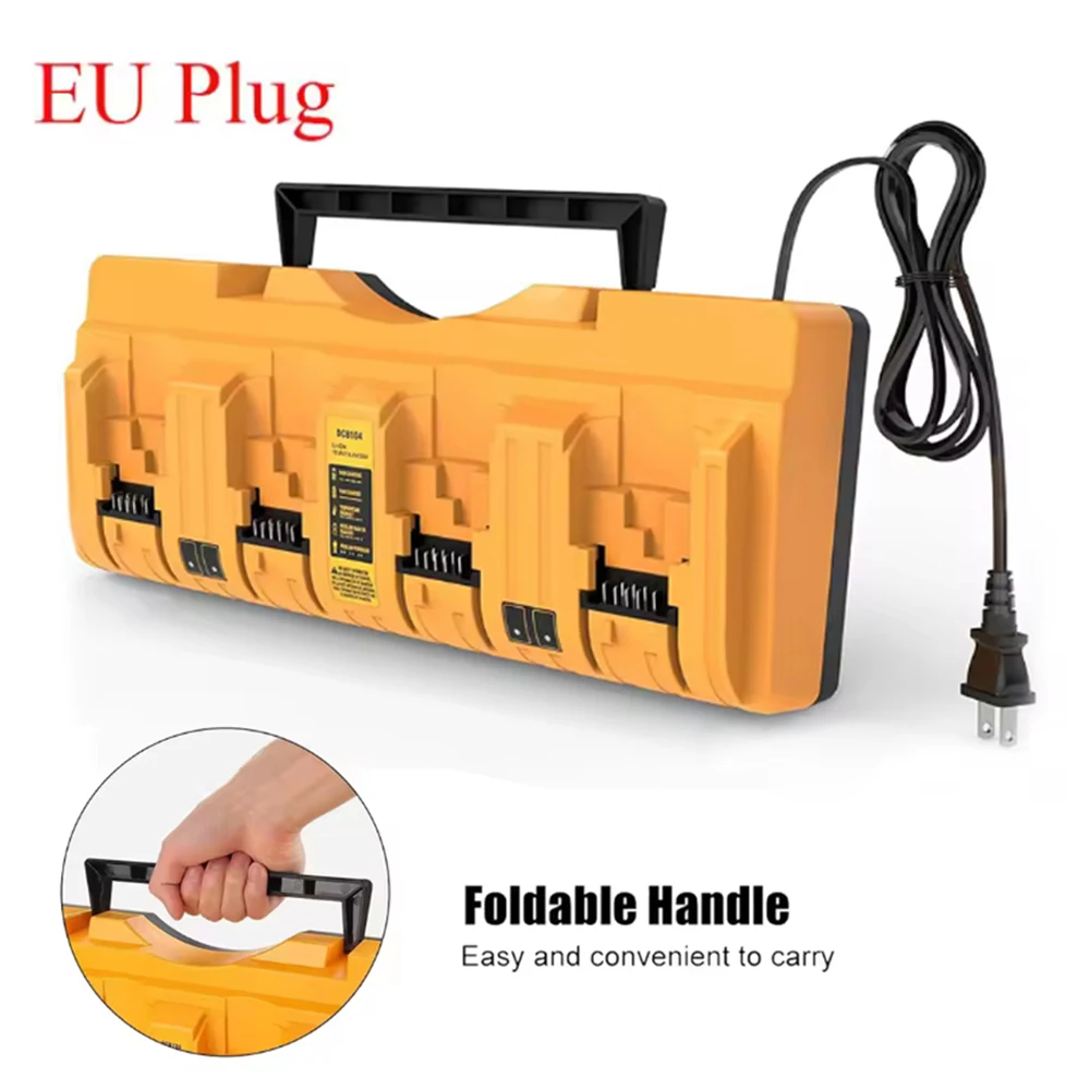 DCB104 Schnellladegerät für DeWalt 12V-18V Vierfach-Lithiumbatterie Gleichzeitiges Laden DCB204 DCB205 DCB127 DCB105