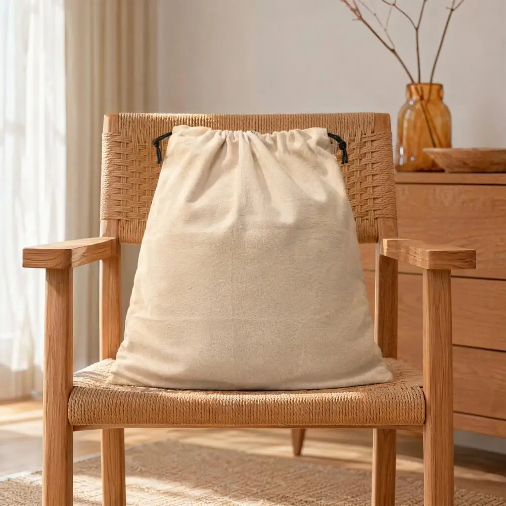 Suede Dust Cover Bag Drawstring Closure Soft Protective Pouch for Luxury Leather Totes Handbags Organizer Storage