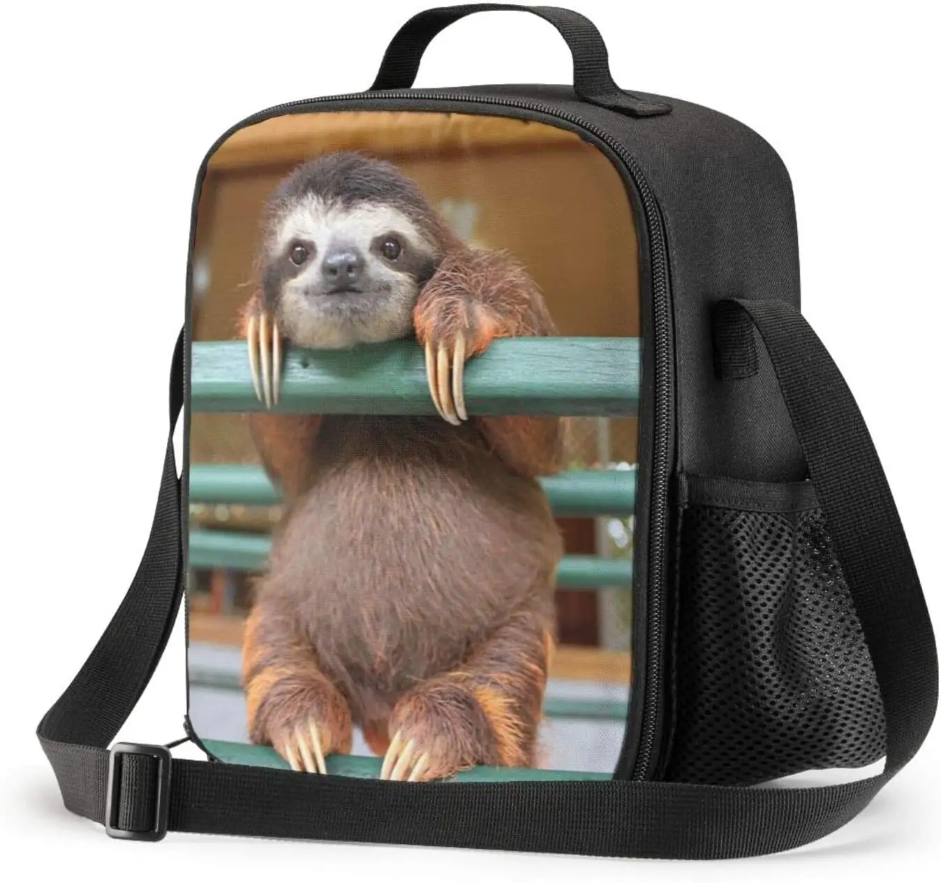

Box Insulated Lunch Box for Kids Funny 3D Design with Side Pocket Shoulder Strap Lunch Bag, Perfect for Hiking/Picnic/Beach