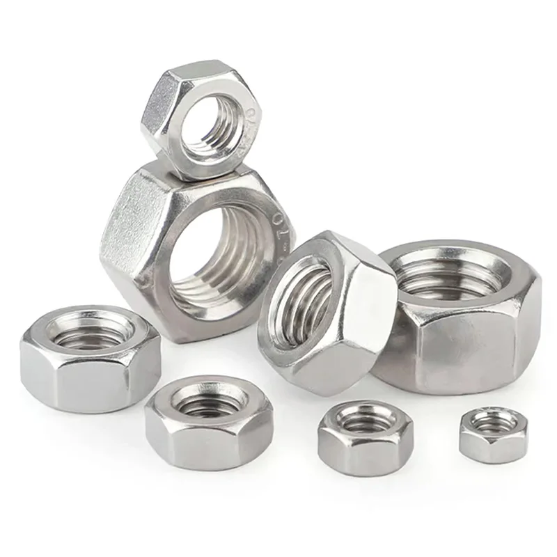 1/2/5/10/20pcs สแตนเลสสตีล hexagon nut,สกรู caps,M1.6 M2 M2.5 M3 M3.5 M4 M5 M6 M8 M10 M12 M14 M16 M18 M20 hex nuts
