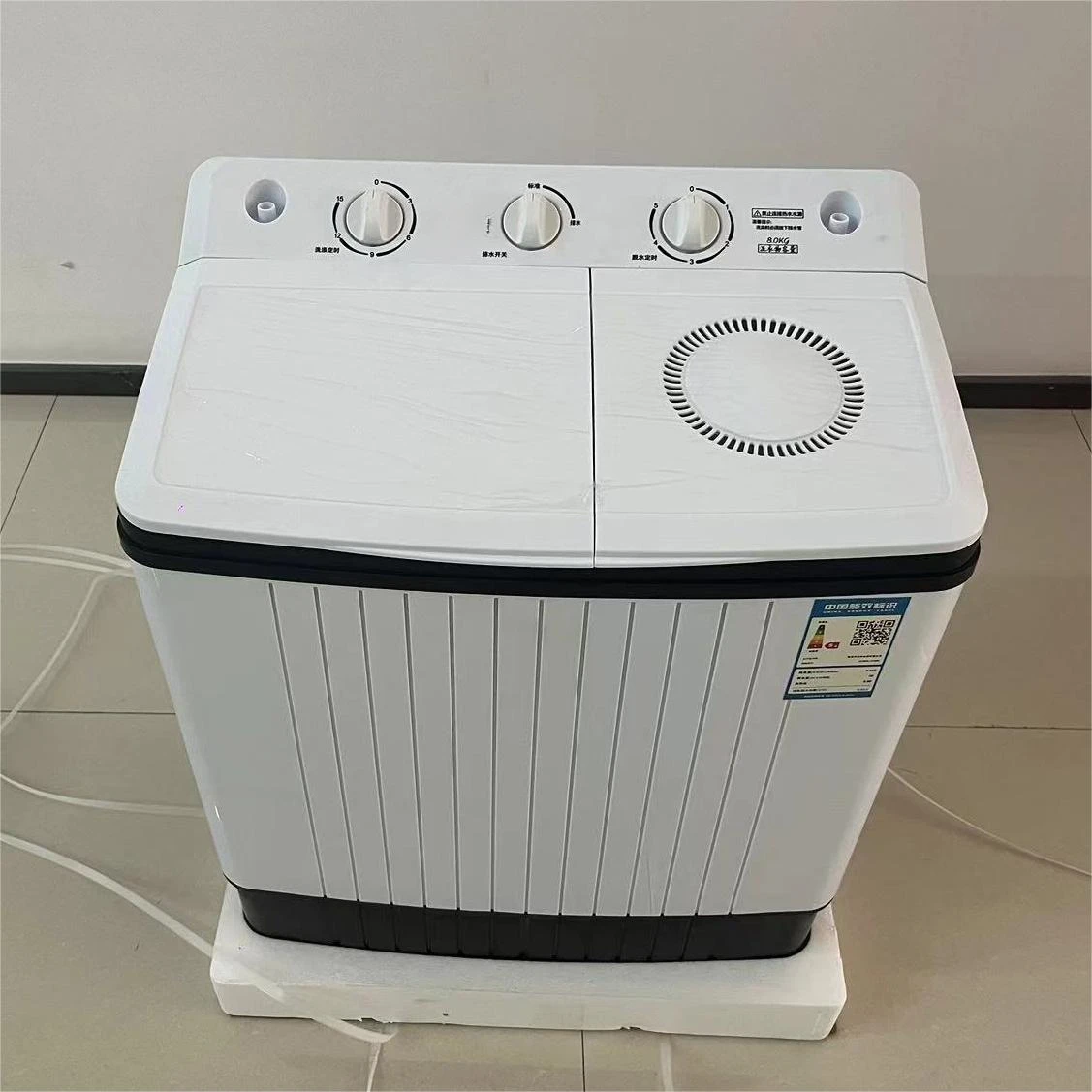 for 7.5KG double bucket semi-automatic washing machine Stainless steel double bucket mini small household washing machine