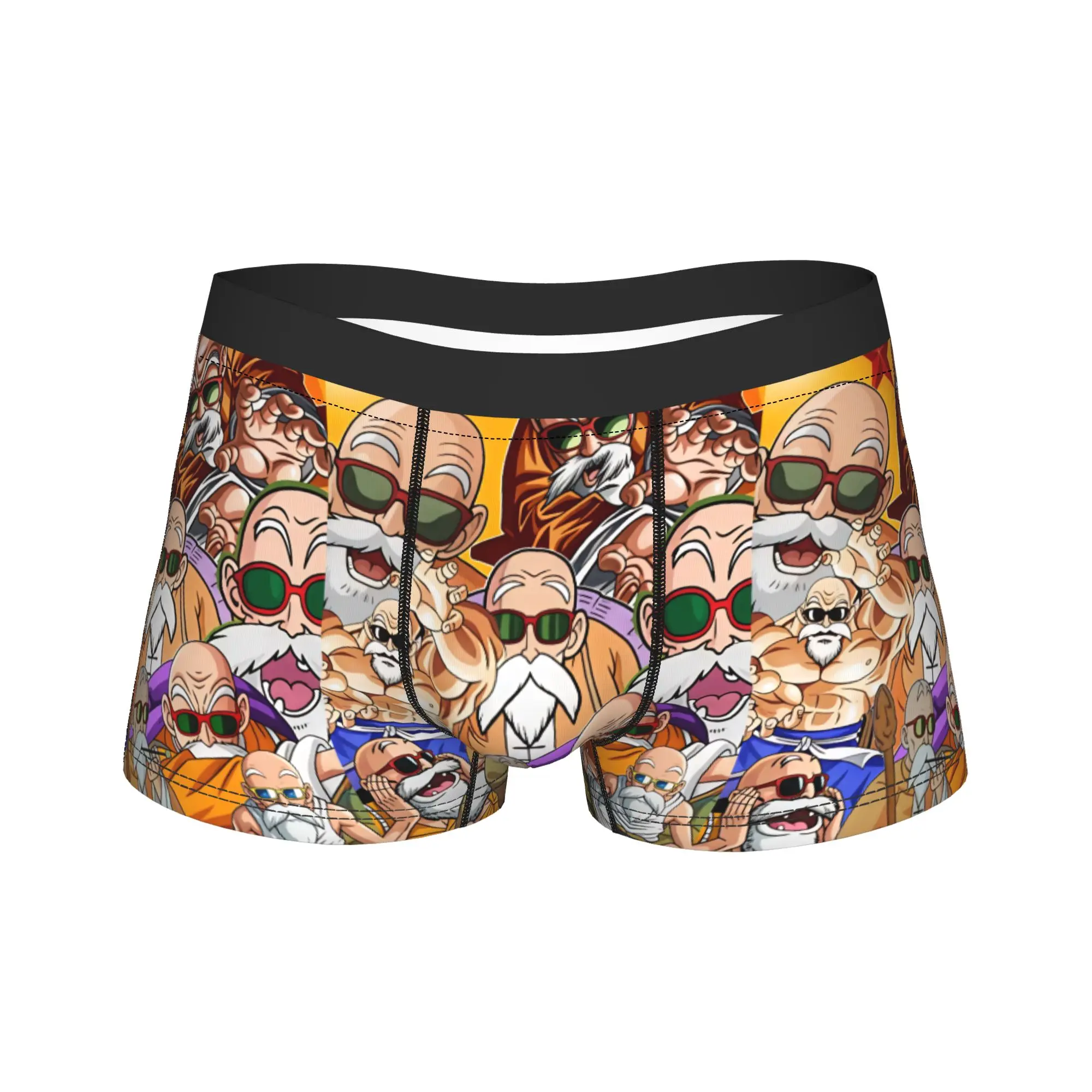 Anime Dragon Ball Master Roshi Trunk  Pouch Underwear High Quality Design Boxer Brief Classic Males Underpants Big Size 2XL