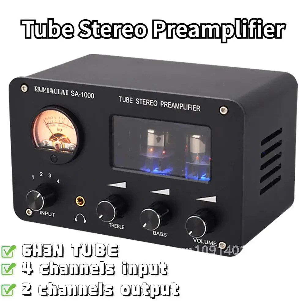 

6H3N Tube Preamplifier Amplifiers HiFi Tube Preamp Bile Buffer Audio Amp Speaker Sound Amplifier Home Theater Karaoke 2 Channels