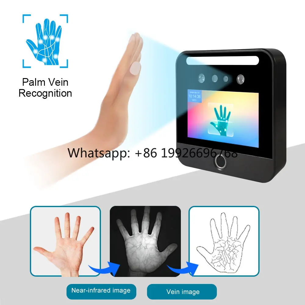 Backup Battery Face Recognition AI Attendance  with 5-inch TFT Display & Mask Detection for Employee Attendance