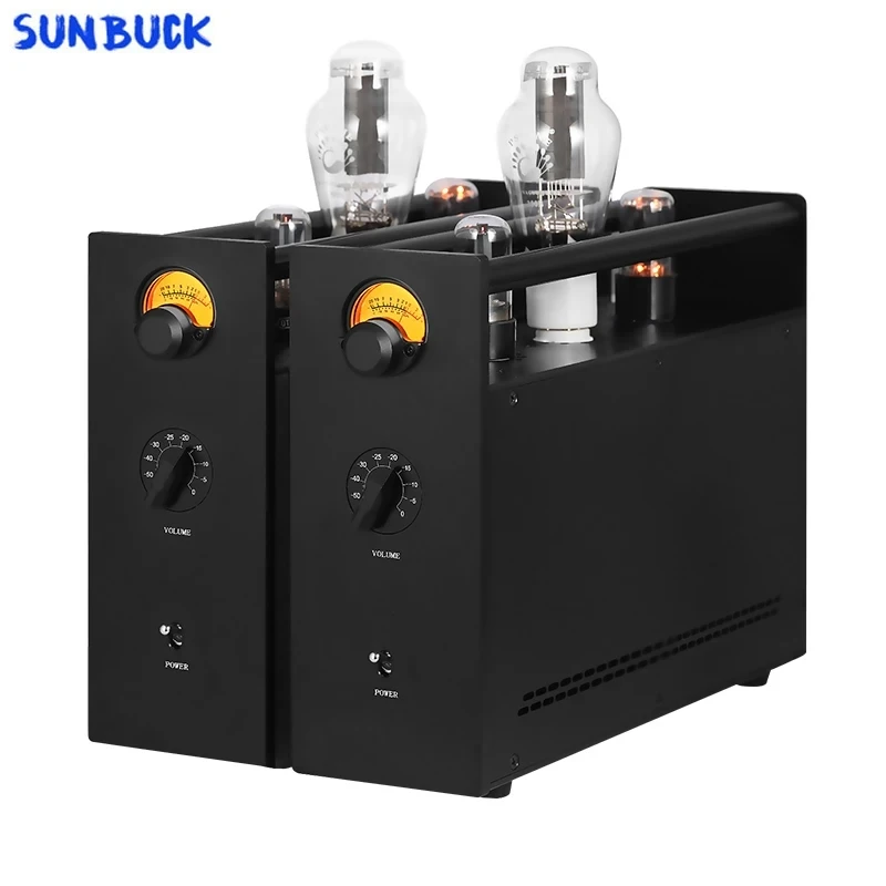 SUNBUCK HiFi 6SN7 5U4C 300B Dual Mono Vacuum Tube Integrated Amplifier 10W Split Class A Stereo 300B Tube Power Amp Audio