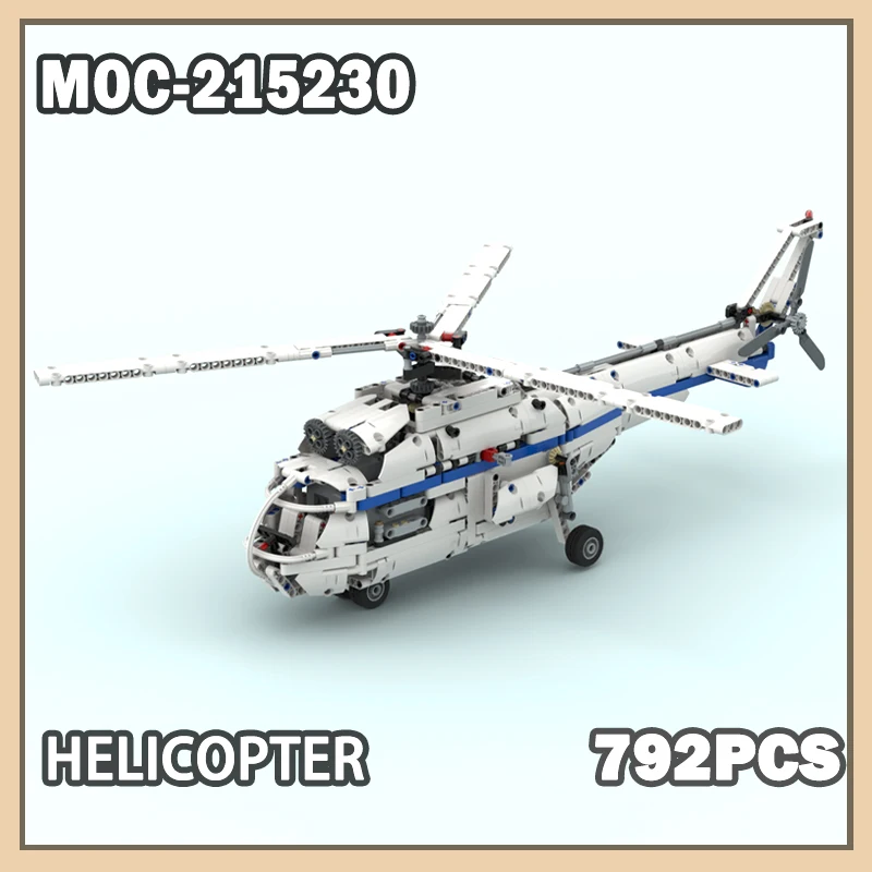 

MOC-215230 NEW DIY Helicopter Building Block Model Brick Set Creative Gifts High-quality Desktop Decoration Creative Gift792PCS