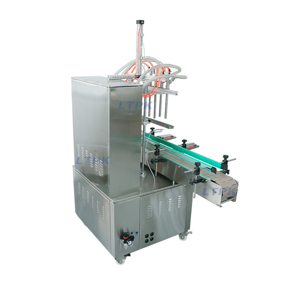 LT-LS25D-1 Automatic Four-Head Magnetic Pump Filling Machine - High Flow for Liquid Soap Beverage Pouch Liquid Packaging