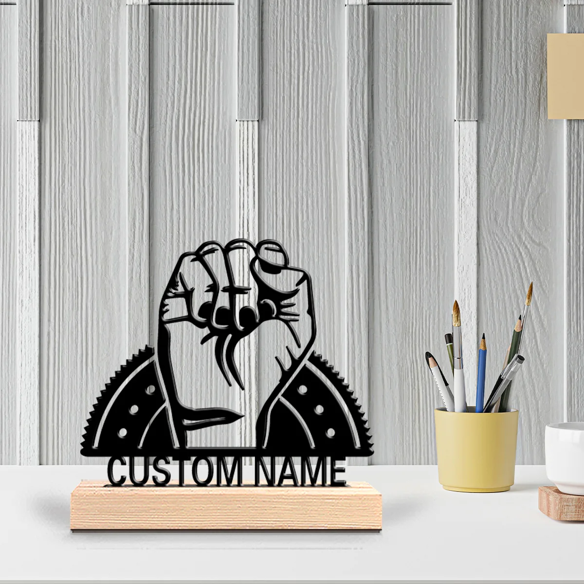 1 قطعة تماثيل معدنية رومانسية مخصصة للقبضة قاعدة خشبية معقدة ديكور للدراسة والمكتبة والمنزل القوطي والهالوين والكري