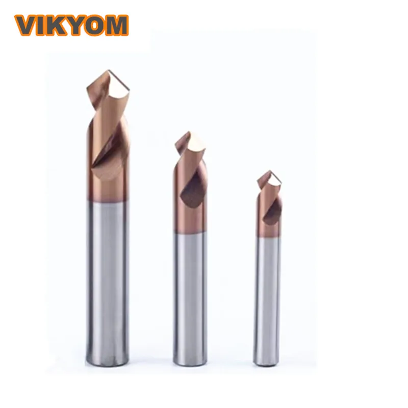 55 Degree Centre Drill 90° Chamfered Tungsten Steel Nano-coated Burr-free Spot Drilling Hardened And Corrosion Resistant