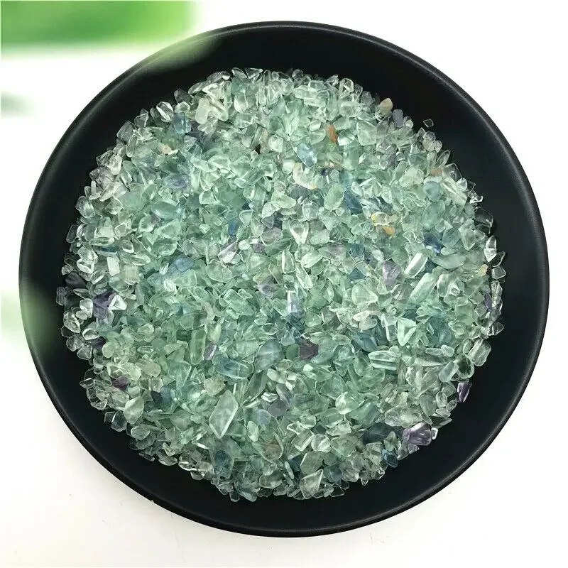 Wholesale 50g 2-4mm Natural Green Fluorite Crystal Quartz Gravels Tumbled Healing Mini Stones Natural Quartz Crystals