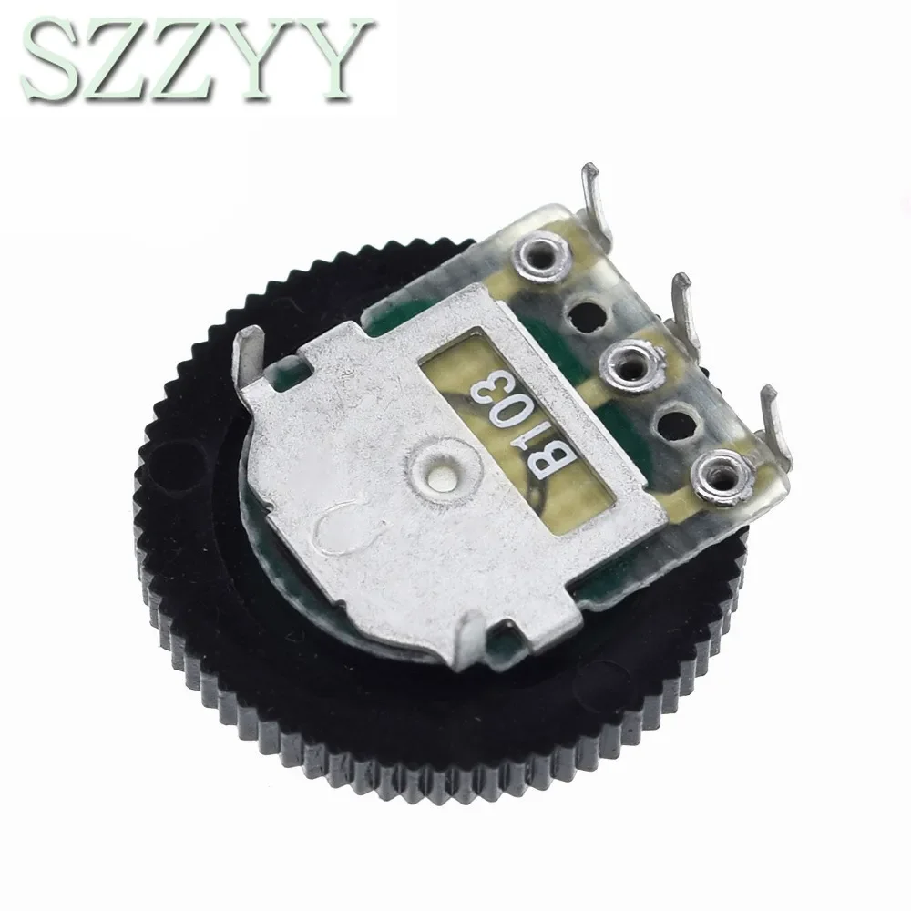 10PCS B103 16x2mm 10K Ohm Double Dial Taper Volume Wheel Duplex Potentiometer Z07 Drop ship
