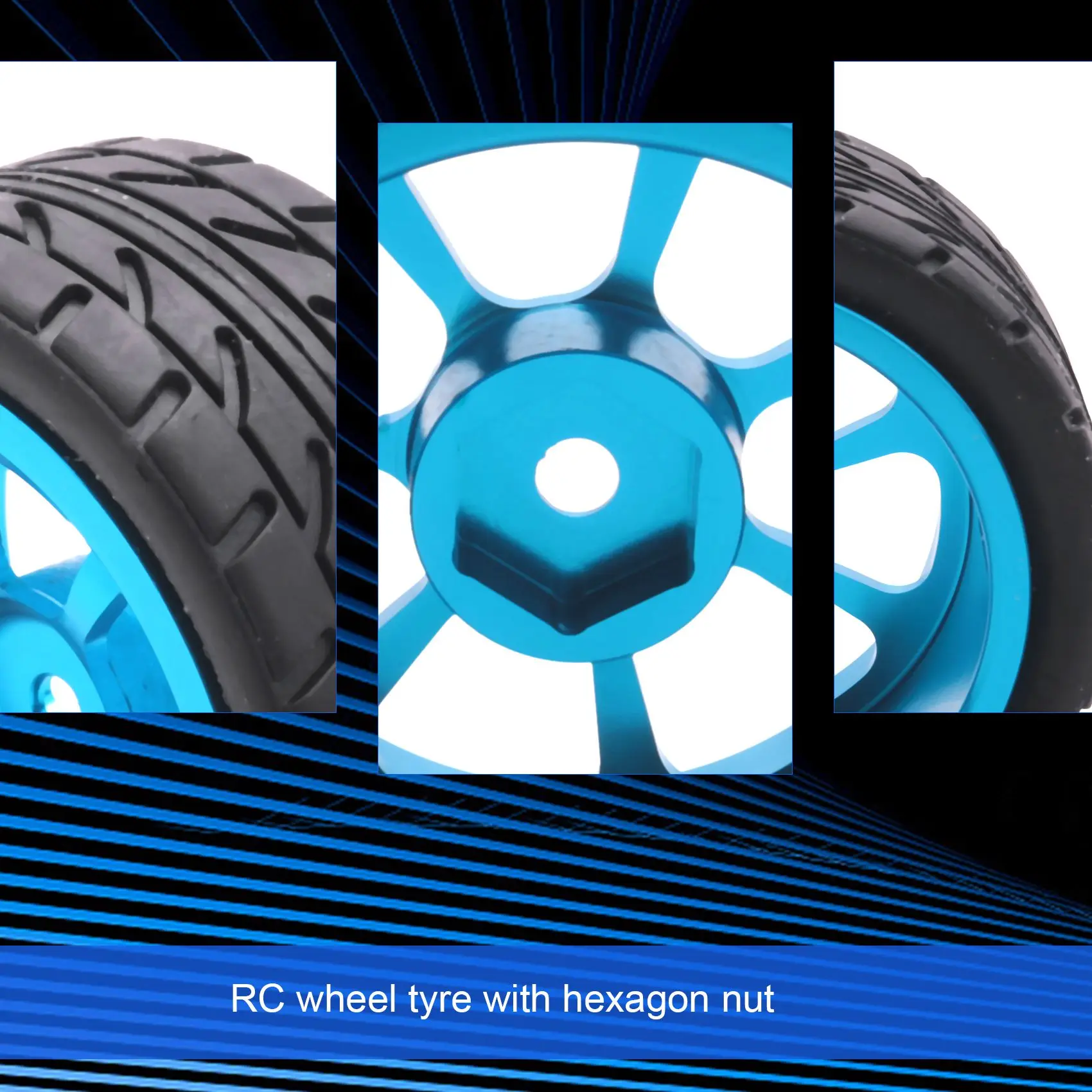 Neumáticos de rueda RC con tuerca hexagonal, piezas de coche para Wltoys A959-B, A979-B, A959, A969, A949, A979, K929, 1/18