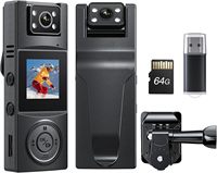 BOBLOV A23Pro Body Camera  2K with Night Vision & 180°Rotatable Lens, 2200mAh Battery (9H) for Security, Travel, Pet Monitoring