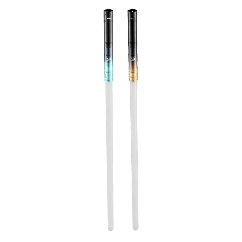 

Glow Saber 2 Pack with 12 RGB Colors 4 Sound Modes Realistic Handle Rechargeable Toy For Cosplay Halloween Birthday Parties adults kids gift includes charging cable Plastic Metal components 15-inch size