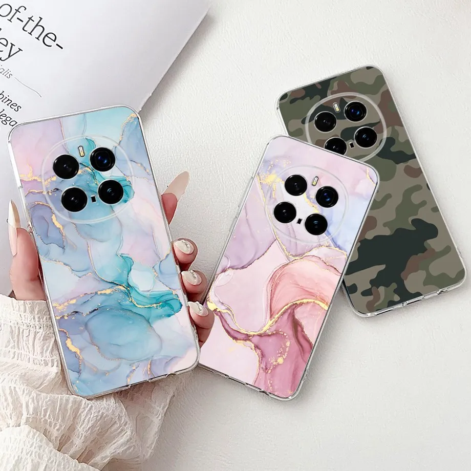 Soft Liquid Silicone Back Cover For Honor Magic 7 Pro Magic6 Lite Magic 5Lite Phone Case Marble Gothic Style Cartoon Clear Coque