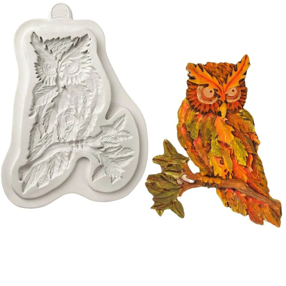 

Owl Silicone Fondant Cake Topper Mold Mould Chocolate Sugarcraft Baking DIY