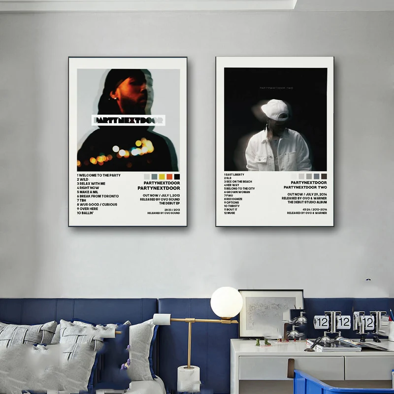 New PartyNextDoor Partymobile Music Tracklist Album Cover Poster Prints Canvas Painting Wall Art Picture Living Room Home Decor