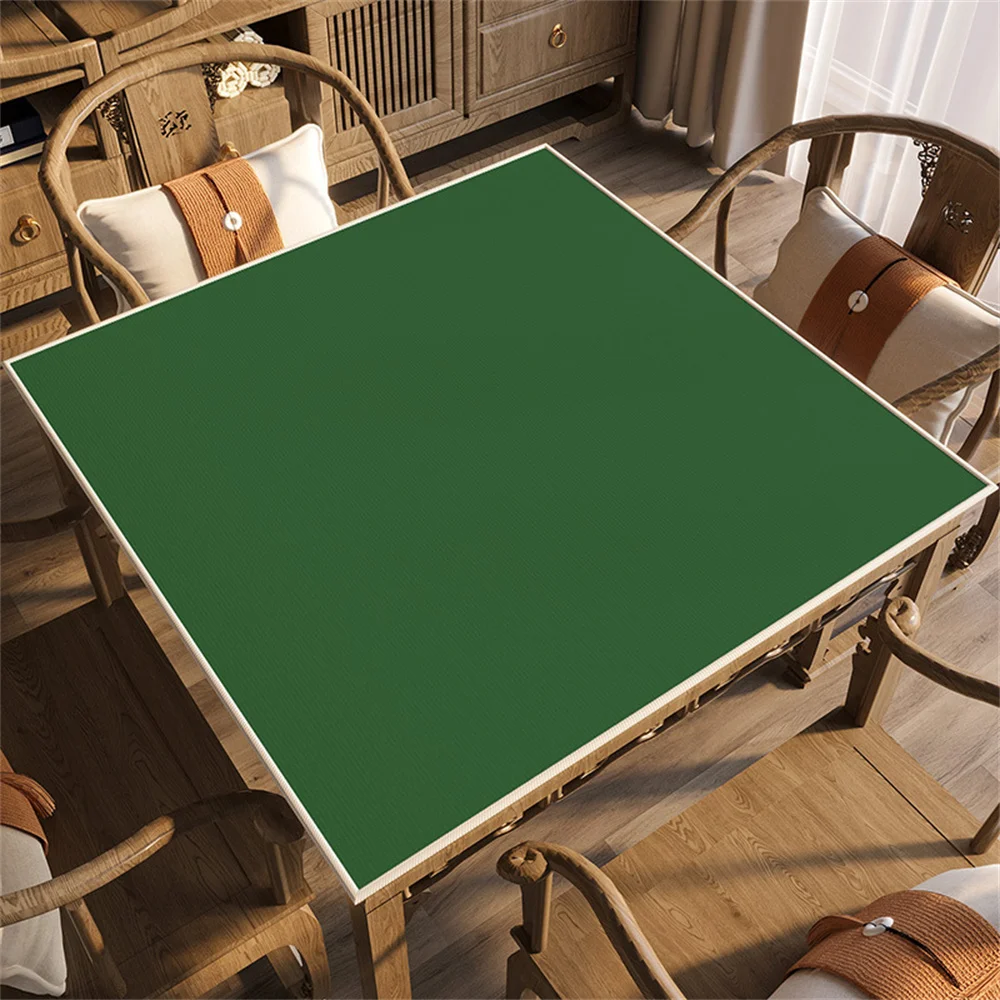 

Thickend Solid Green Square Anti Slip Mahjong Table Mat Insulation and Noise Reduction Table Cover Mat for Poker and Board Games