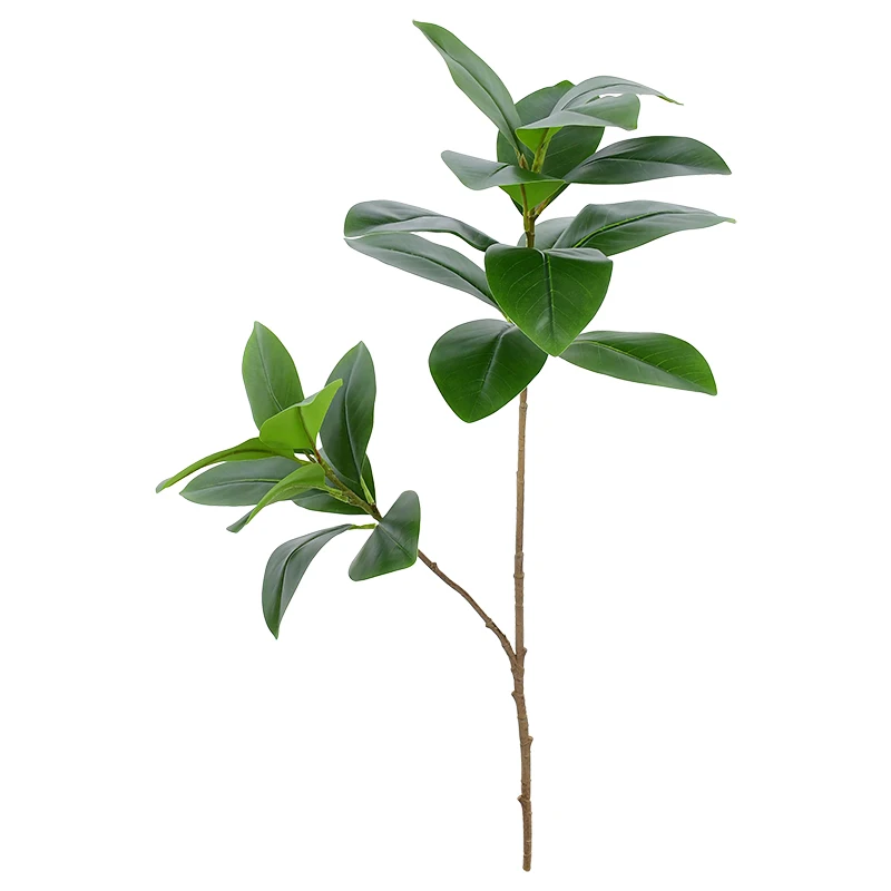 108cm 2 Forks Large Artificial Plants Fake Magnolia Tree Branch Tall Green Landscape For Home Garden Shop Decorations