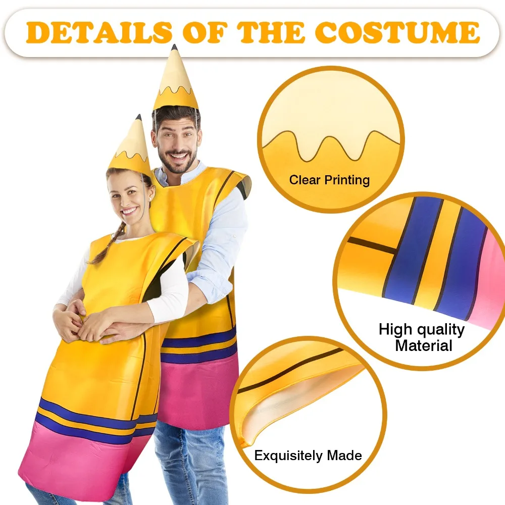 

Adult Pencil Baseball Soccer Football Costume Halloween Sports Party Cosplay Pencil Fancy Dress October Party Decoration